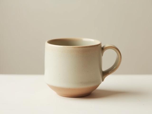 Unik håndlaget keramikk kopp med glasert overflate